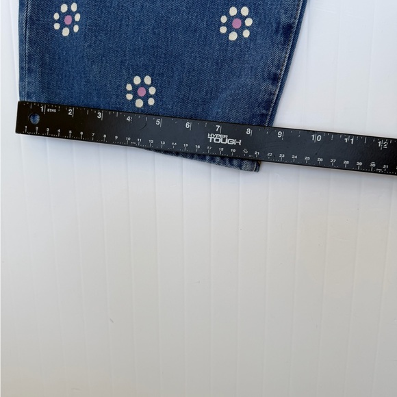 Madewell Perfect Vintage Wide Leg Crop Jeans Floral Size 27 - Picture 8 of 11